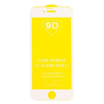 Стекло защитное 5D/9D/10D для iPhone 7, iPhone 8, iPhone SE2020 белый (без упаковки)