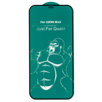 Стекло защитное Gorilla для iPhone 12 Pro MAX, плотное с закругленными краями и олеофобным покрытием (без упаковки)