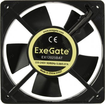 Вентилятор ExeGate <EX289014RUS> EX12025BAT (220-240V, 120x120x25мм)