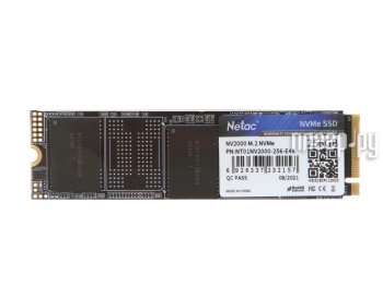 Твердотельный накопитель (SSD) Netac PCI-E 3.0 x4 256Gb NT01NV2000-256-E4X NV2000 M.2 2280