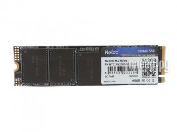 Твердотельный накопитель (SSD) Netac PCIe 3.0 x4 512GB NT01NV2000-512-E4X NV2000 M.2 2280