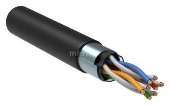 Кабель FTP ITK Generica BC3-C5E04-339-305-G кат.5е F/UTP общий экран 4X2X24AWG LDPE внешний 305м черный