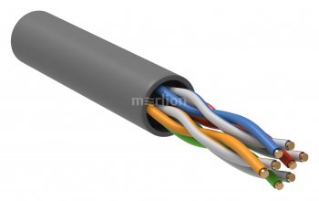Кабель UTP ITK Generica BC1-C504-111-305-G кат.5 U/UTP не экранированный 4X2X24AWG PVC внутренний 305м серый
