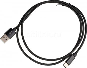 Кабель USB (m)-USB Type-C (m) 1м черный 1491086
