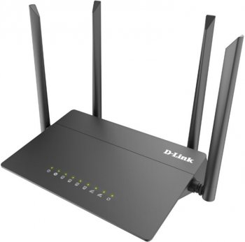 Маршрутизатор D-Link <DIR-822 /RU/R4A> AC1200 WiFi Router (4UTP 100Mbps, 1WAN, 802.11a/g/n/ac, 867 Mbps, 4x5dBi)