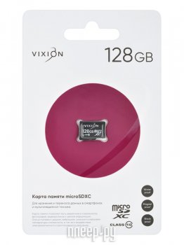 Карта памяти 128Gb - Vixion MicroSDXC Class 10 GS-00008764 (Оригинальная!)