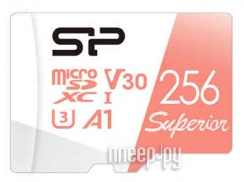Карта памяти 256Gb - Silicon Power Superior A1 MicroSDXC Class 10 UHS-I U3 SP256GBSTXDV3V20 (Оригинальная!)