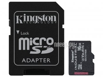Карта памяти 16Gb - Kingston Micro Secure Digital HC UHS-I Class 3 SDCIT2/16GB с переходником под SD (Оригинальная!)