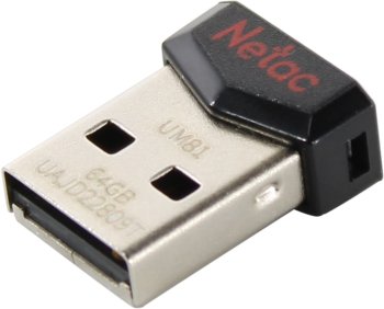 Накопитель USB Netac <NT03UM81N-064G-20BK> USB2.0 Flash Drive 64Gb (RTL)