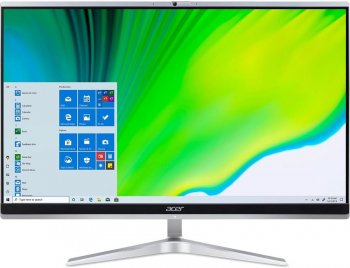 Моноблок Acer Aspire C22-1650 21.5" Full HD i5 1135G7 (2.4) 8Gb SSD512Gb Iris Xe CR Windows 10 Home WiFi BT 65W клавиатура мышь Cam серебристый 1920x1