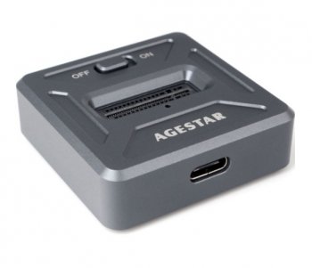 Кредл для HDD AgeStar <31CBNV1C-Gray> Док для клонирования дисков (поддержка M.2 NVMe SSD, USB3.2 10Gbps)