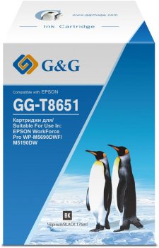 Картридж G&G GG-T8651 черный (176мл) для Epson WorkForce Pro WF-M5690DWF/M5190DW