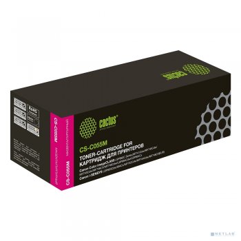Картридж Cactus CS-C055M пурпурный (2100стр.) для Canon LBP663Cdw, LBP664Cx, MF746Cx, MF742