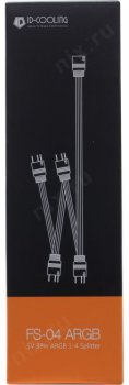 Разветвитель питания ID-Cooling <ID-FS-04-ARGB> для вентилятора 3pinARGB->4x4pinARGB