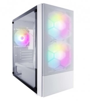 Корпус 1STPLAYER FIREBASE X4-M White / mATX, TG / 1x120mm & 2x140mm LED fans inc. / X4-M-WH-2F1P-W-1F1-W