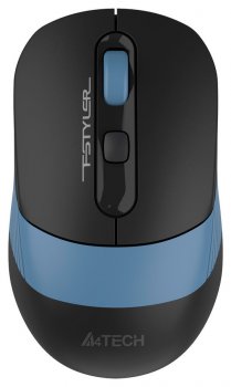 Мышь беспроводная A4Tech FSTYLER Wireless&Bluetooth Optical Mouse <FB10C Ash Blue> (RTL) USB 4btn+Roll