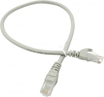 Кабель UTP Buro UTP-6-0,5M-G UTP 4 пары cat.6 CCA molded 0.5м серый RJ-45 (m)-RJ-45 (m)