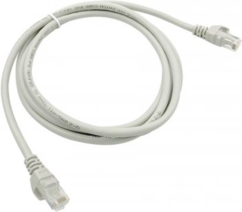 Кабель UTP Buro UTP-6-2M-G UTP 4 пары cat.6 CCA molded 2м серый RJ-45 (m)-RJ-45 (m)