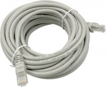 Кабель UTP Buro UTP-6-10M-G UTP 4 пары cat.6 CCA molded 10м серый RJ-45 (m)-RJ-45 (m)