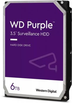 Жесткий диск 6 Тб SATA 6Гб/s Western Digital Purple <WD63PURZ> 3.5" 256Mb