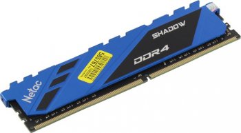 Оперативная память DDR 4 DIMM 8Gb PC21300, 2666Mhz, Netac Shadow NTSDD4P26SP-08B C19 Blue, с радиатором