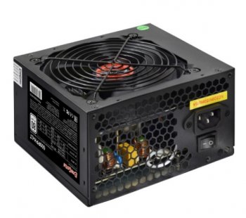 Блок питания 600W ExeGate 600PPH-LT-S, RTL, 80+, ATX, black, APFC, 12cm, 24p, (4+4)p, 5*SATA, 3*IDE, с защитой от выдергивания