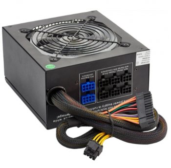 Блок питания 800W Exegate EVO800, ATX, RGB, black, APFC, 12cm, 24p+(4+4)p, PCI-E, 5*SATA, 3*IDE, FDD