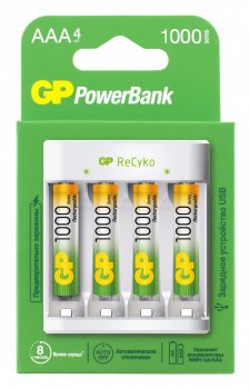 Зарядное устройство GP PowerBank GP E411100AAAHC-2CRB4 NiMH 1000mAh (4шт) блистер