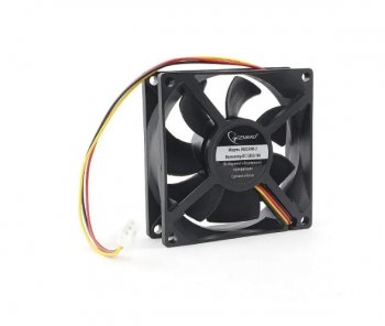 Вентилятор Gembird, 80x80x25, гидродинамический, 3 pin, провод 30 см