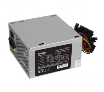 Блок питания 500W ExeGate UN500, ATX, PC, 12cm fan, 24p+4p, 6/8p PCI-E, 3*SATA, 2*IDE, FDD + кабель 220V в комплекте