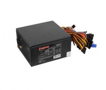 Блок питания Exegate EX221641RUS-S 500PPX RTL, ATX, SC, black, APFC, 14cm, 24p+(4+4)p PCI-E,4*IDE,5*SATA, FDD + кабель 220V с защитой от выдергивания