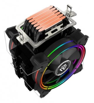 Вентилятор Alseye H120D Universal, TDP 200W, Heat Pipe:O6mm 6pcs, 800~2000RPM, 11.6-35.3dB(A), RGB, RTL