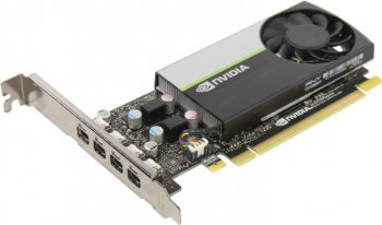 Видеокарта 8Gb <PCI-E> GDDR6 PNY VCNT1000-8GB-SB (RTL) 4xminiDP <NVIDIA T1000>