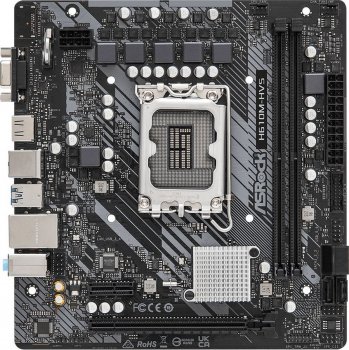 Материнская плата Asrock H610M-HVS Soc-1700 INTEL H610 2xDDR4 mATX AC`97 8ch(7.1) GbLAN RAID+VGA+HDMI