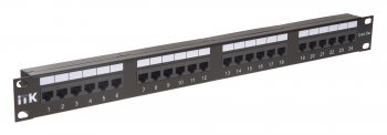 Patch Panel 19" 1U UTP 24  port кат.5e ITK  <PP24-1UC5EU-D05>