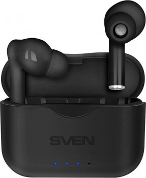 Наушники с микрофоном Sven E-702BT черный беспроводные bluetooth в ушной раковине