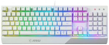 Клавиатура MSI Vigor GK30 белый USB for gamer LED