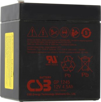 Аккумулятор для ИБП CSB GP1245 F2 (12V, 4.5Ah)