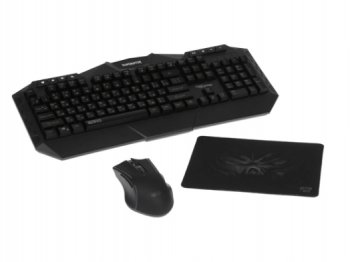 Комплект клавиатура + мышь Qumo Dominator K66/M83, кл-ра проводная, 104+8 клавиш, подсветка радужная, мышь проводная, оптическая, 4 цвета, 1200/1600/2