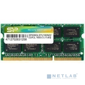 Оперативная память для ноутбуков Silicon Power <SP008GLSTU160N02> DDR3 SODIMM 8Gb <PC3-12800> (for NoteBook)