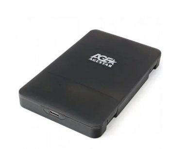 Внешний бокс USB 3.0 2.5"" SATAIII HDD/SSD AgeStar 3UBCP3C (BLACK) USB 3.0, пластик, черный, безвинтовая конструкция