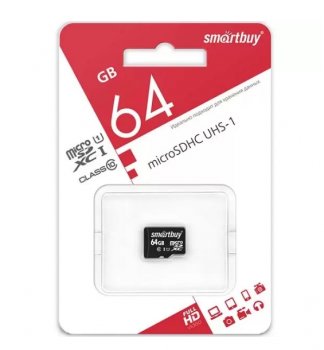 Карта памяти micro SDXC Smartbuy 64GB Class 10 UHS-1 (без адаптера)