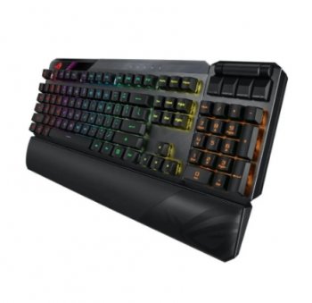 Клавиатура игровая ASUS ROG Claymore II (ROG Red RX Optical Mechanical switches, USB/2.4Ггц, 4000 мАч, RGB подсветка, отсоединяемый нампад, подставка