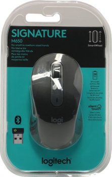 Мышь беспроводная Logitech M650 Graphite Wireless Signature Mouse <910-006253> (RTL) USB 5btn+Roll