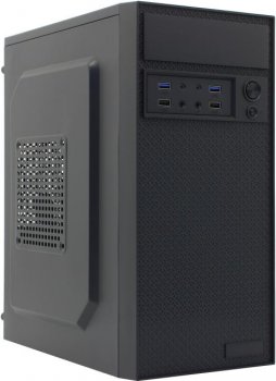 Корпус Exegate EX291273RUS Minitower ExeGate BAA-109U2-AAA400 (mATX, AAA400 8см, 2*USB+2*USB3.0, аудио, черный)