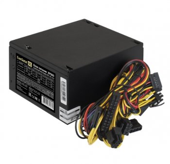 Блок питания 600W Exegate XP600, ATX, black, 12cm fan, 24+4pin, (6+2)pin PCI-E, 3*SATA, 1*FDD, 2*IDE
