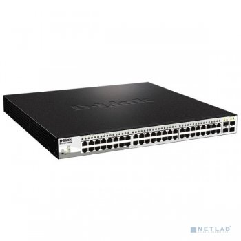 Коммутатор D-Link DGS-1210-52MPP/E2A (L2) 48x1Гбит/с 4SFP 48PoE 740W управляемый