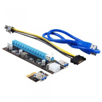 Райзер-карта <Riser Card Ver009.02a> PCI-Ex1 M --> PCI-Ex16 F