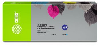 Картридж Cactus CS-SJIC30PC C33S020640 голубой (295мл) для Epson ColorWorks TM-C7500G