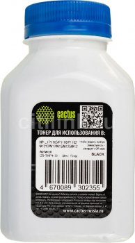 Тонер Cactus CS-THP4-75 черный флакон 75гр. для принтера HP LJ P1005/P1006/P1100/P1102